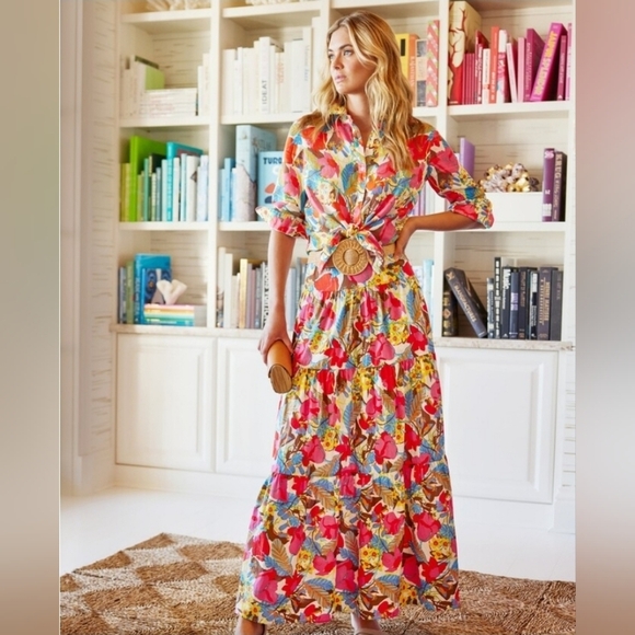 NWT! J. McLaughlin, Ophelia Maxi Skirt in Coconut Grove, Size Small, MSRP $188 - Picture 2 of 11